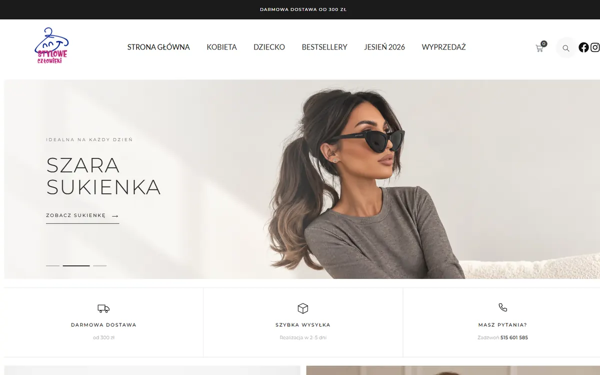 Strona główna sklepu Stylowe Człowieki z modą damską i dziecięcą